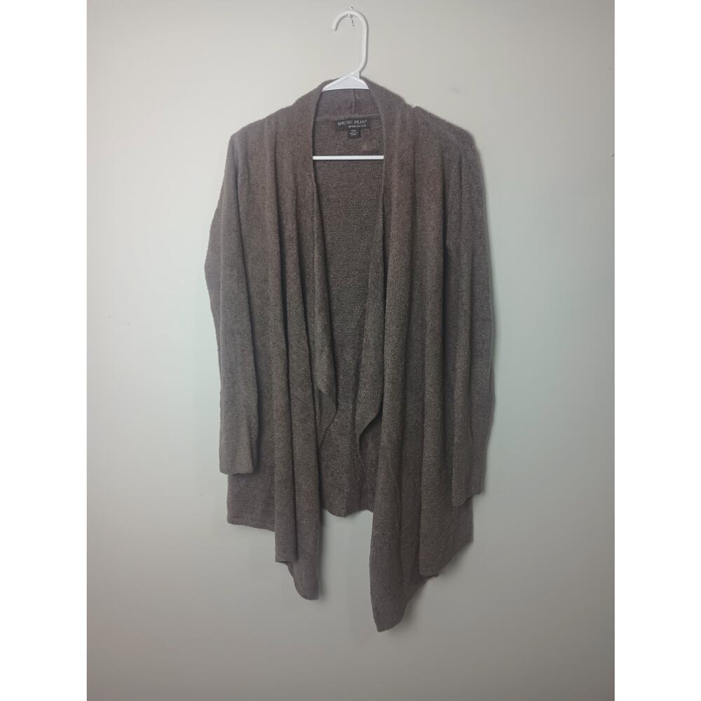 Barefoot Dreams Bamboo Chic Lite Circle Cardigan Brown Open Front Sweater 436 SM